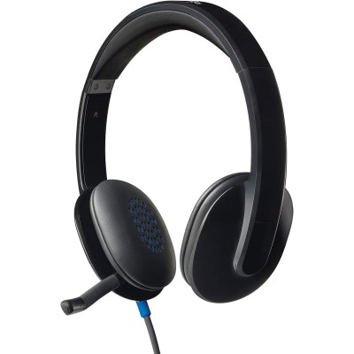 Logitech H540 USB Headset, Black [981-000480], Wired